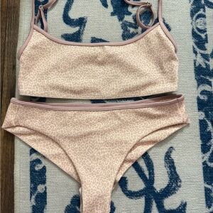 Frankie's Bikinis Pink Leopard Print Two-Piece Bikini